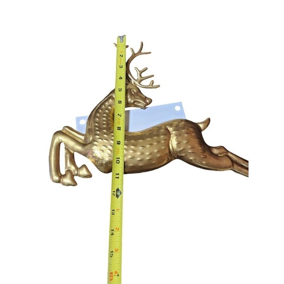 Metallic Leaping Deer Christmas Wall Décor Gold - Wondershop - Picture 7 of 9